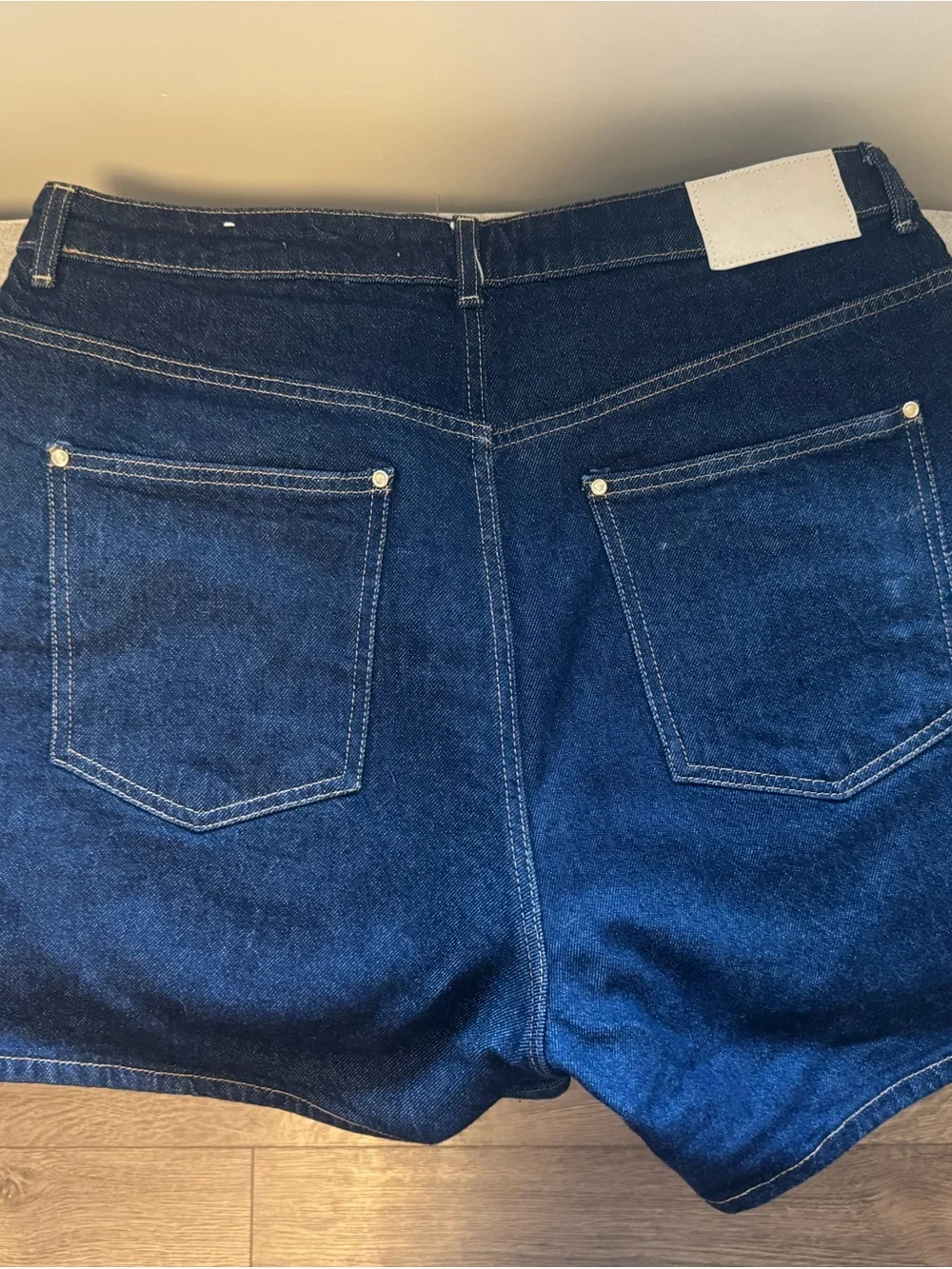 Dark Blue Denim Shorts